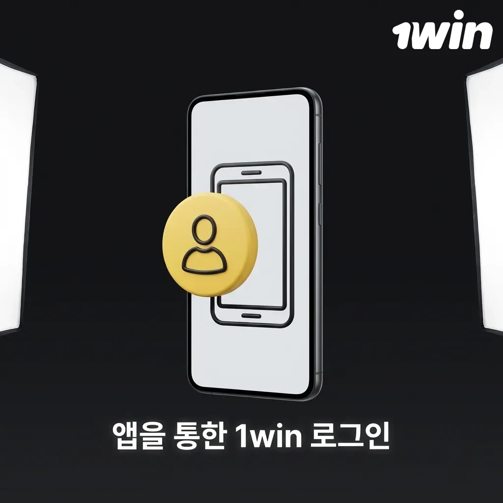 1win mobile app login screen showing email and password fields with biometric authentication option