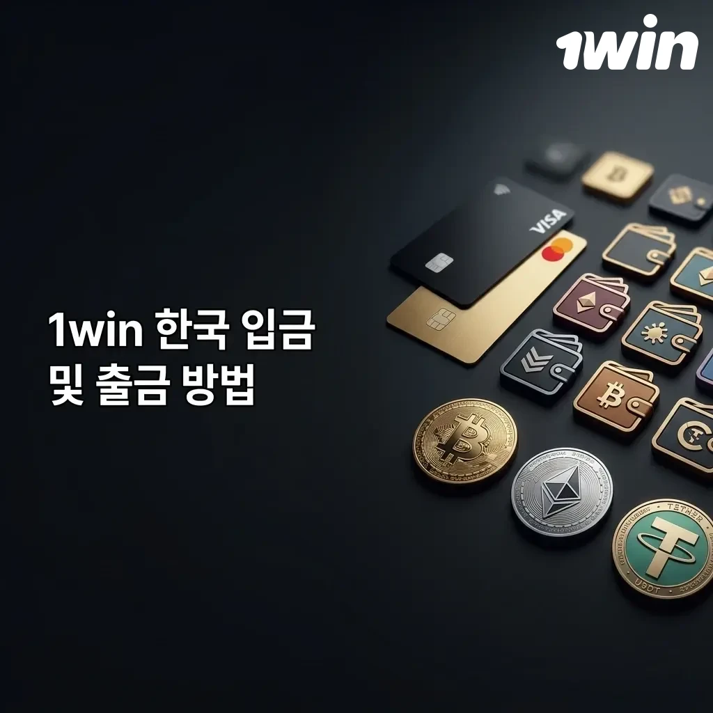 1win 한국 입출금 방법 - 비자, 마스터카드, 암호화폐 등 다양한 결제 수단 지원 안내