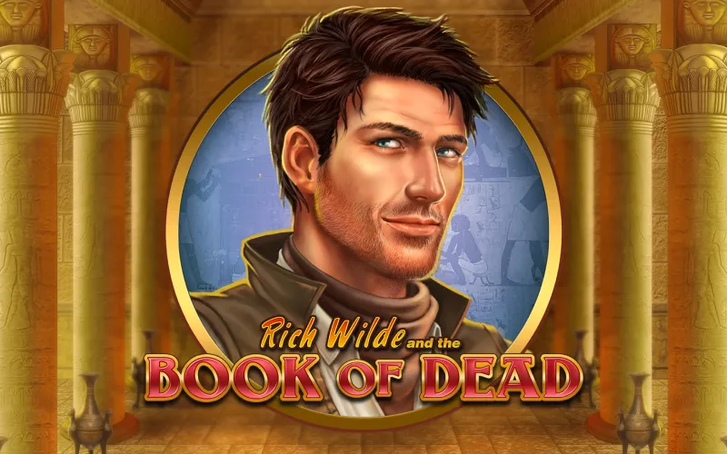 고대 사원 속 1win Book of Dead 보너스 발동 장면.