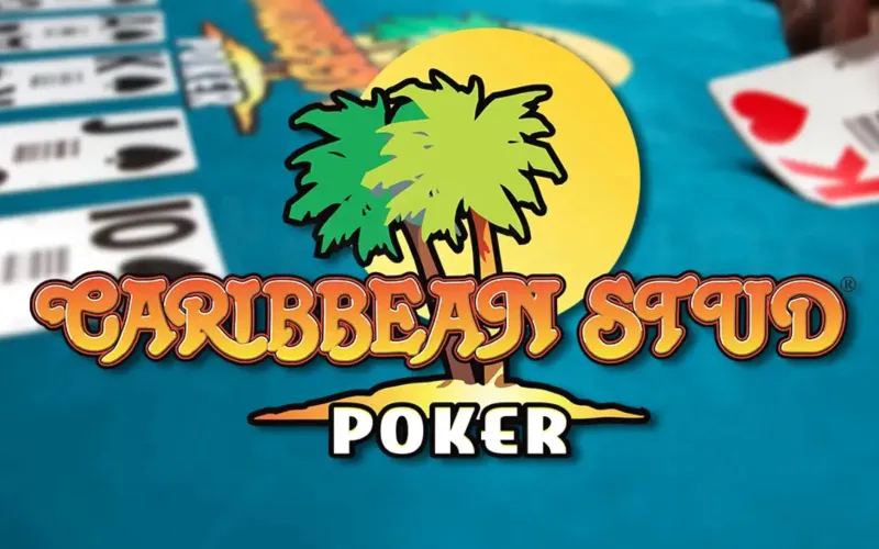 딜러 공개 카드로 승부 판단하는 1win Caribbean Stud.